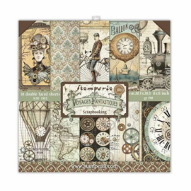 Stamperia Voyages Fantastiques 8x8 Inch Paper Pack