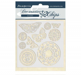 Stamperia Decorative Chips 14x14 cm - Amazon Butterfly Tribal