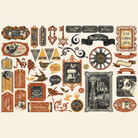 Graphic 45 Farmhouse Die-cut Assortment