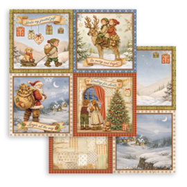 Stamperia Silent Night 8x8 Inch Paper Pad (10 vellen)