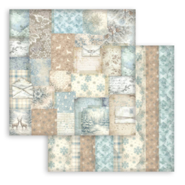 Stamperia White Christmas 12x12 Inch Paper Pad Maxi Background Selection (10 vellen)