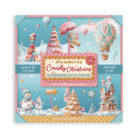 Stamperia Candy Christmas 8x8 Inch Paper Pad Single Face