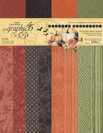 Graphic 45 Ghostly Greetings 8,5x11 Inch Patterns & Sollids Pack