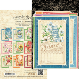 Graphic 45 Season to Celebrate Calendar Ephemera Cards