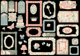 Graphic 45 Always & Forever Chipboard Pieces, Tags & Frames