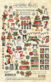 Graphic 45 Merry-ful Greetings Ephemera Set