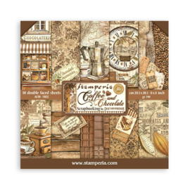 Stamperia Coffee and Chocolate 8x8 Inch Paper Pack