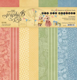 Graphic 45 Hip Hip Hooray! 12x12 Inch Patterns & Sollids Pack