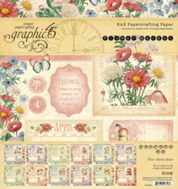 Graphic 45 Flower Market 8x8 Paper Pad