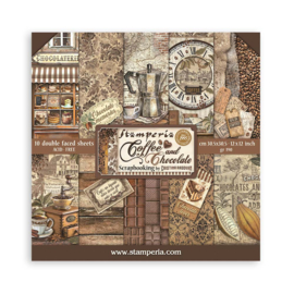 Stamperia Coffee and Chocolate 12x12 Inch Paper Pack