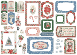 Graphic 45 Deck the Halls Chipboard Pieces, Tags & Frames
