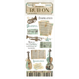Stamperia Music Rub-On Instruments