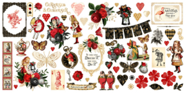 Graphic 45 Curiouser & Curiouser Ephemera Assortment