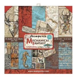 Stamperia Mechanical Fantasy 12x12 Inch Paper Pack