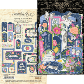 Graphic 45 Spring is in the Air Chipboard Pieces, Tags & Frames