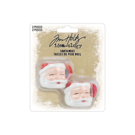 Tim Holtz Idea-ology Santa Mugs