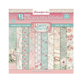 Stamperia Sweet Winter 8x8 Inch Paper Pack Backgrounds Selection