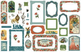 Graphic 45 Wonder of Oz Chipboard Pieces, Tags & Frames