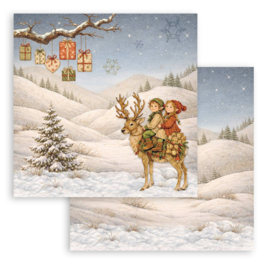 Stamperia Silent Night 8x8 Inch Paper Pad (10 vellen)