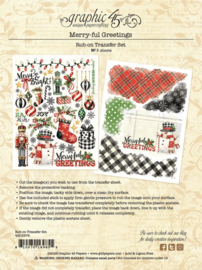 Graphic 45 Merry-ful Greetings Rub-On Transfers