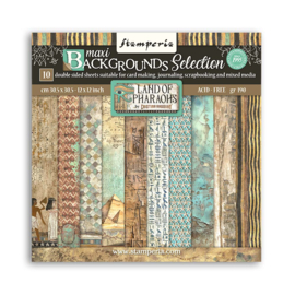 Stamperia Land of Pharaohs Maxi Backgrounds 12x12 Inch Paper Pack