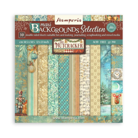 Stamperia The Nutcracker Maxi Backgrounds 12x12 Inch Paper Pack