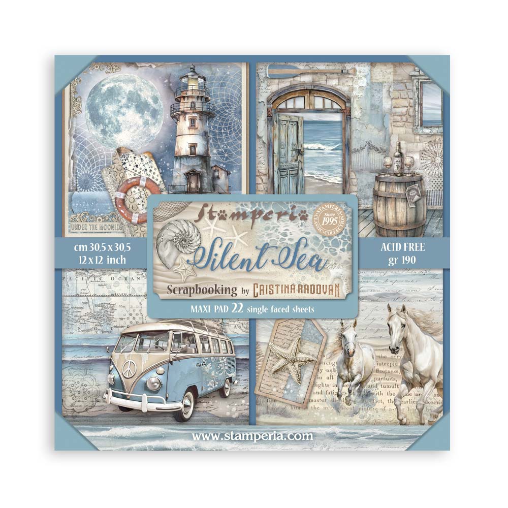 Stamperia Silent Sea 12x12 Scrapbooking Pad Single Face