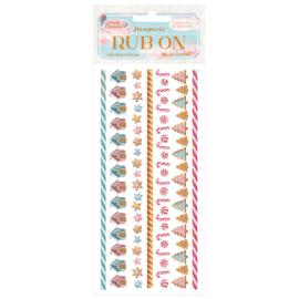 Stamperia Candy Christmas Rub-On Stripes