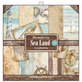Stamperia Sea Land 12x12 Inch Paper Pack