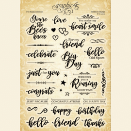 Graphic 45 Sentiment Clear Stamps