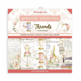 Stamperia Romantic Threads 8x8 Inch Paper Pack