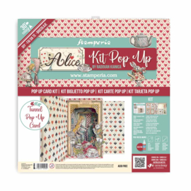 Stamperia Alice Tunnel Pop Up Card Kit Wonderland