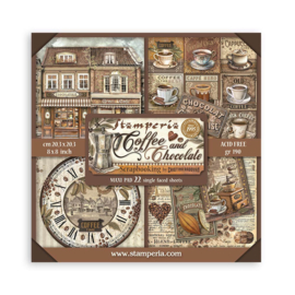 Stamperia Coffee and Chocolate 12x12 Inch Paper Pack Single Face