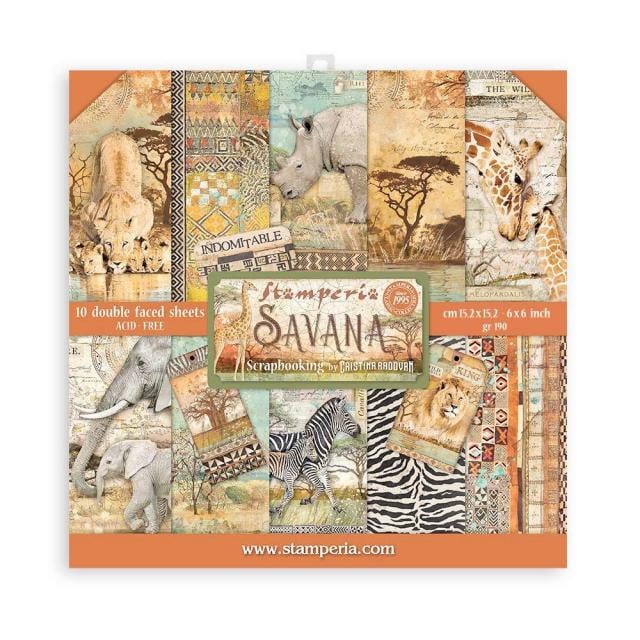 Stamperia Savana 6x6 Inch Paper Pack