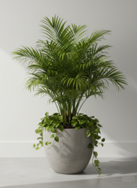 Fiberclay plantenbak 'Serenity' Sphere | Kleur: Grey Brown |  Ø 50 x H 35 cm
