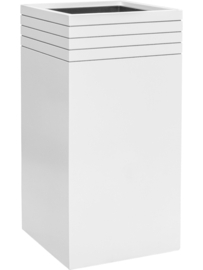Design plantenbak 'Aston' L 38 x B 38 x H 75 cm (inclusief wielplateau en inzetbak)