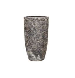 Keramiek plantenbak gemeleerd black lava Ø55 x H105 cm