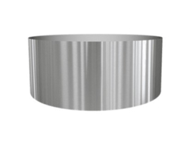 RVS plantenbak, cilindervorm 'Andor' op ring Ø240 x H102cm