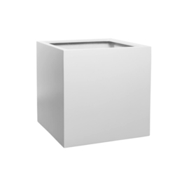 Hoogglans polyester plantenbak `Cubo` 60x60x60 cm