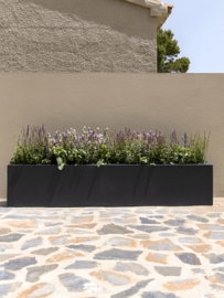 Rechthoekige Fiberstone plantenbak  L200 x B30 x H40 Kleur: Stone Black
