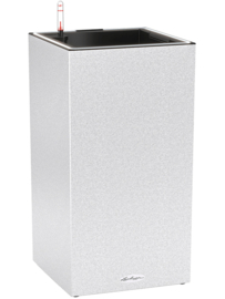 Stonelook plantenbak Quartzwhite met verlichting + bewateringssyteem 30x30x56 cm