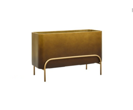 Kunststof plantenbak op poten 'Gambe' L 82 x B 34 x H 51 cm | Honey