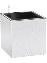 Stonelook plantenbak Quartzwhite met verlichting + bewateringssyteem 40x40x41 cm
