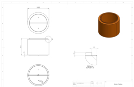 CorTenstaal design plantenbak rond 'Todom' Ø100 x H80 cm