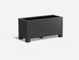 Aluminium plantenbak langwerpig 'Border op poten' 120x50x60 cm