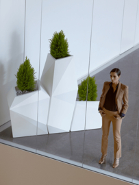 Kunststof design plantenbak 'Alessio' H159 x B61 x L68