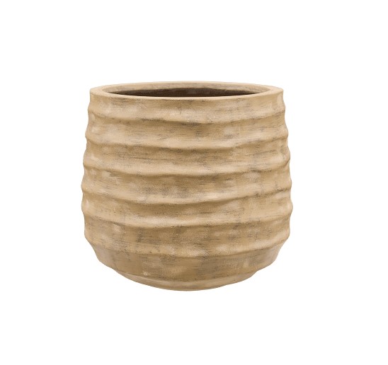 Ronde stonelook bloembak `Sienna Soul` Ø40 x H36 cm