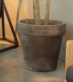 Handgemaakte Terracotta pot `Vaso Gris` Ø80xH74