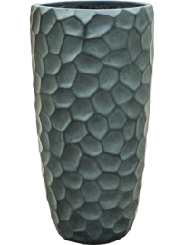 Ronde Fiberclay plantenbak 'Tortu' | kleur: Forest Green | Ø 31 x H 61 cm