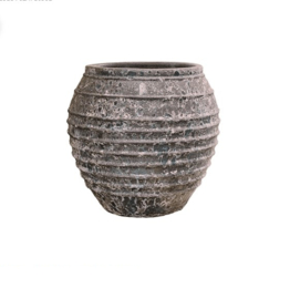 Keramiek plantenbak gemeleerd black lava Ø85 x H80 cm
